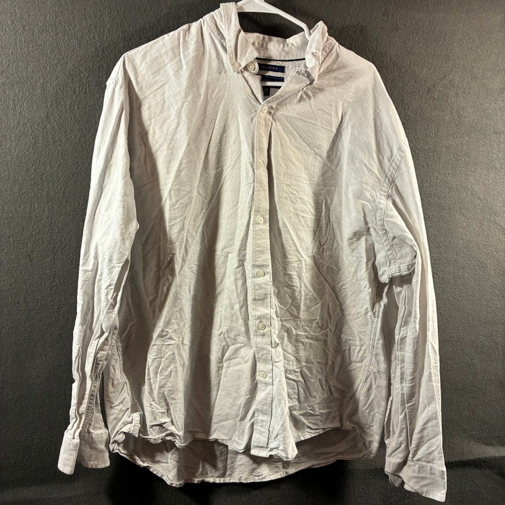 Kristofer Co men cotton shirt xxl white Button Down Classic Fit casual office